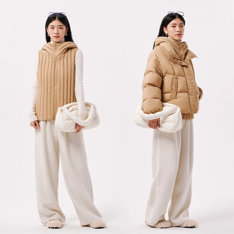 千仞岗冬季新品1衣3穿设计感休闲羽绒服时尚宽松云感系列Y298082Y