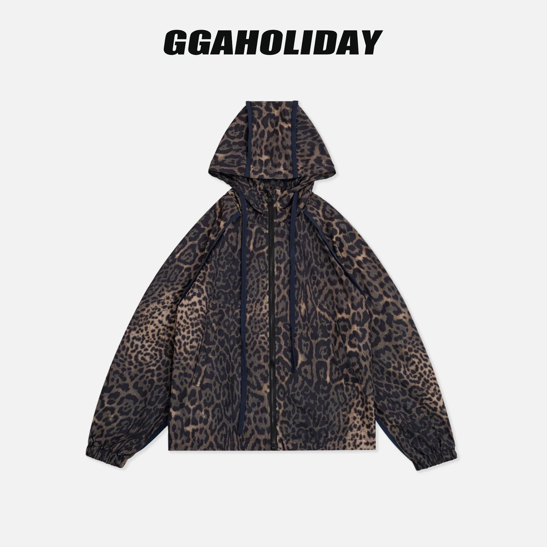 GGAHOLIDAY秋冬美式休闲复古连帽宽松时尚长袖卫衣外套-154153