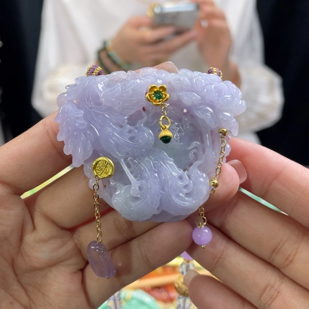 翡翠颈饰未镶嵌代编织