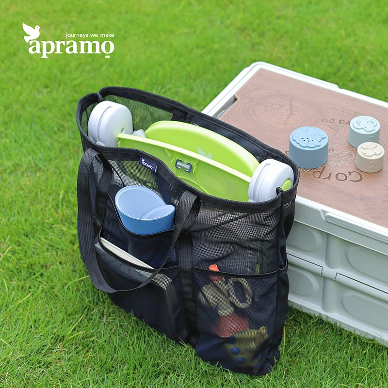 便携式大容量网兜手提沙滩袋游泳包泳衣健身运动收纳袋防水妈咪包