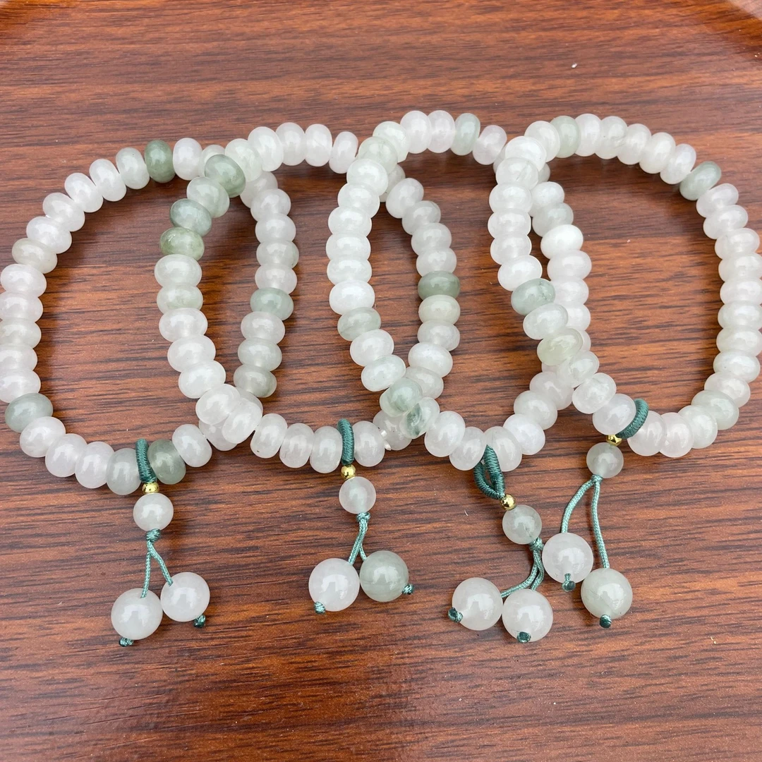 【熙熙专属】天然天山翠算盘珠手串百搭经典款（多样性发其一）