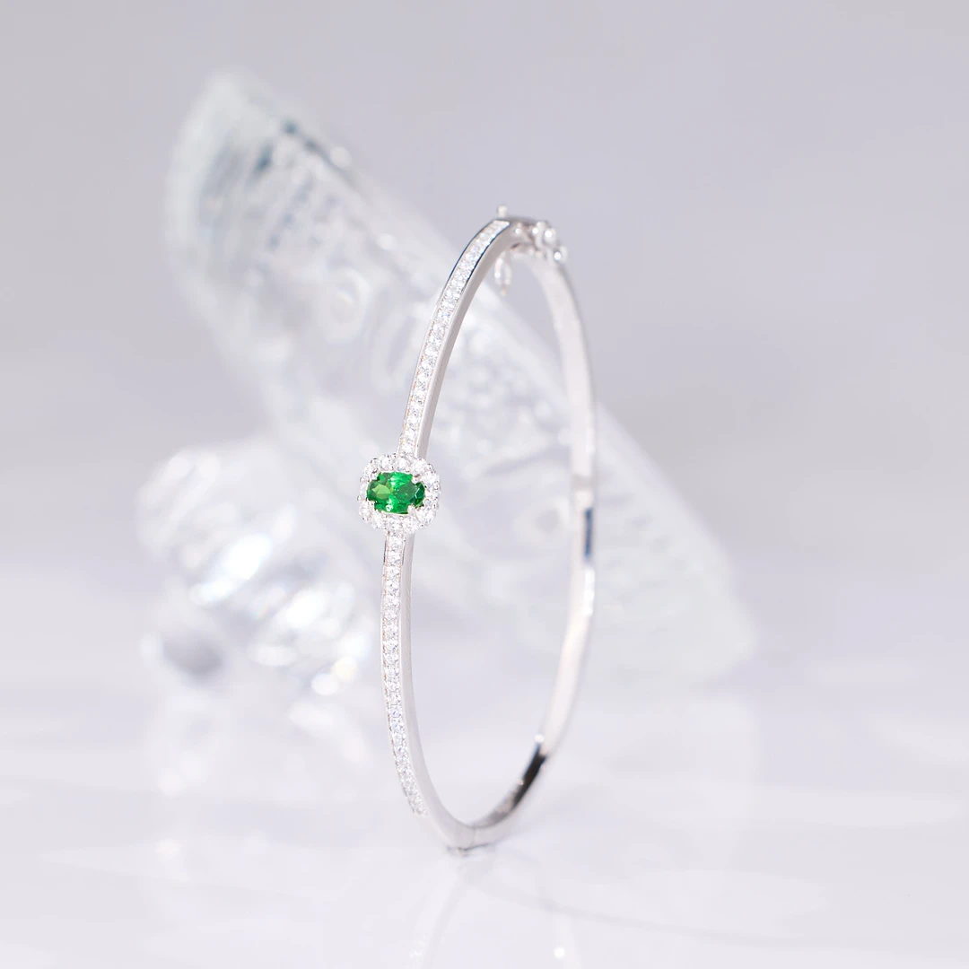 【歪歪】沙弗莱手镯S925银镶嵌*E7647