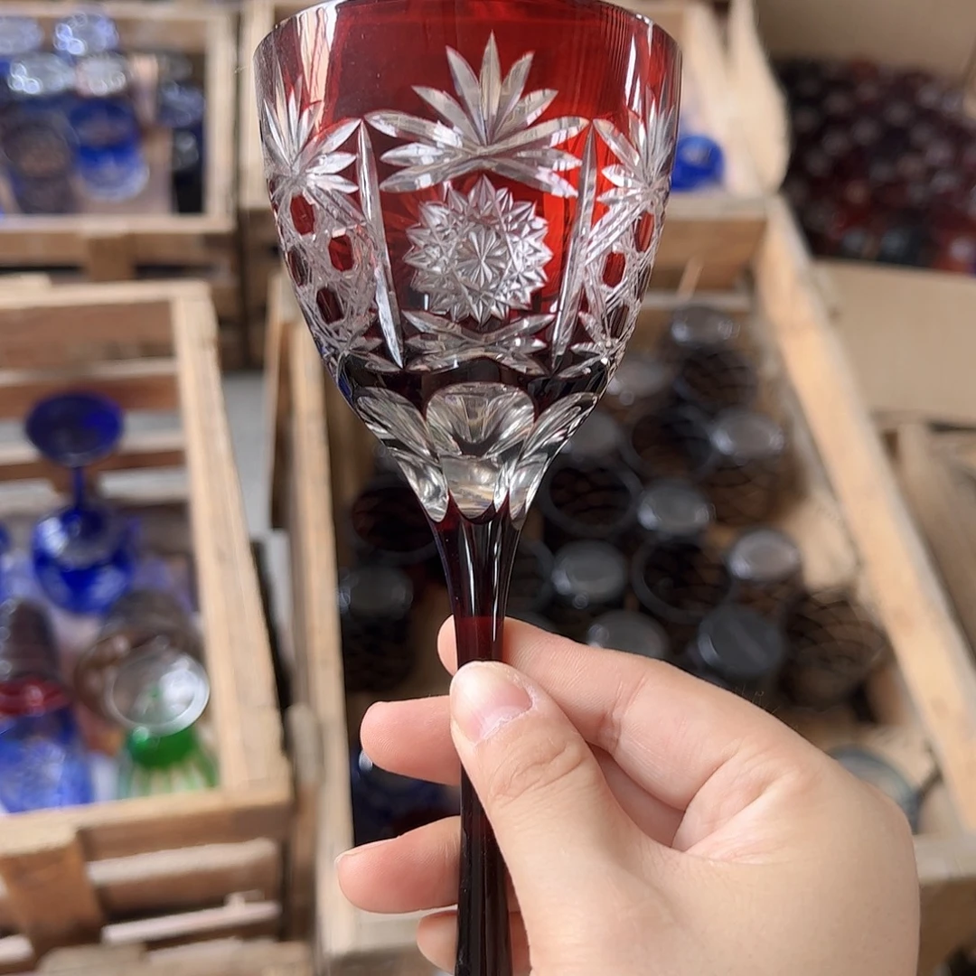水晶玻璃高脚款微瑕一个