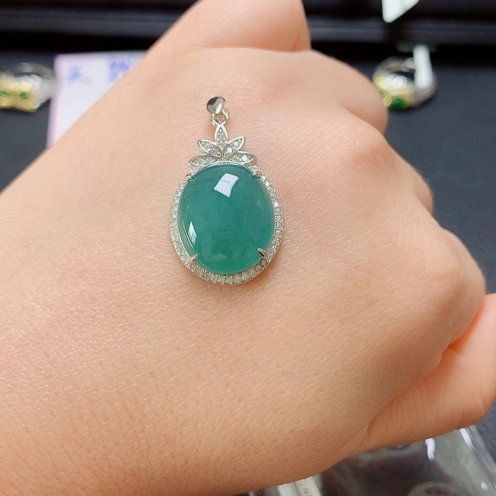 银S925镶嵌戒指翡翠