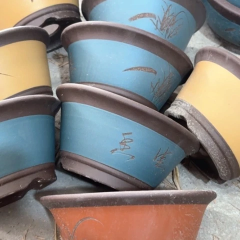 紫砂花盆100-8。 20-10