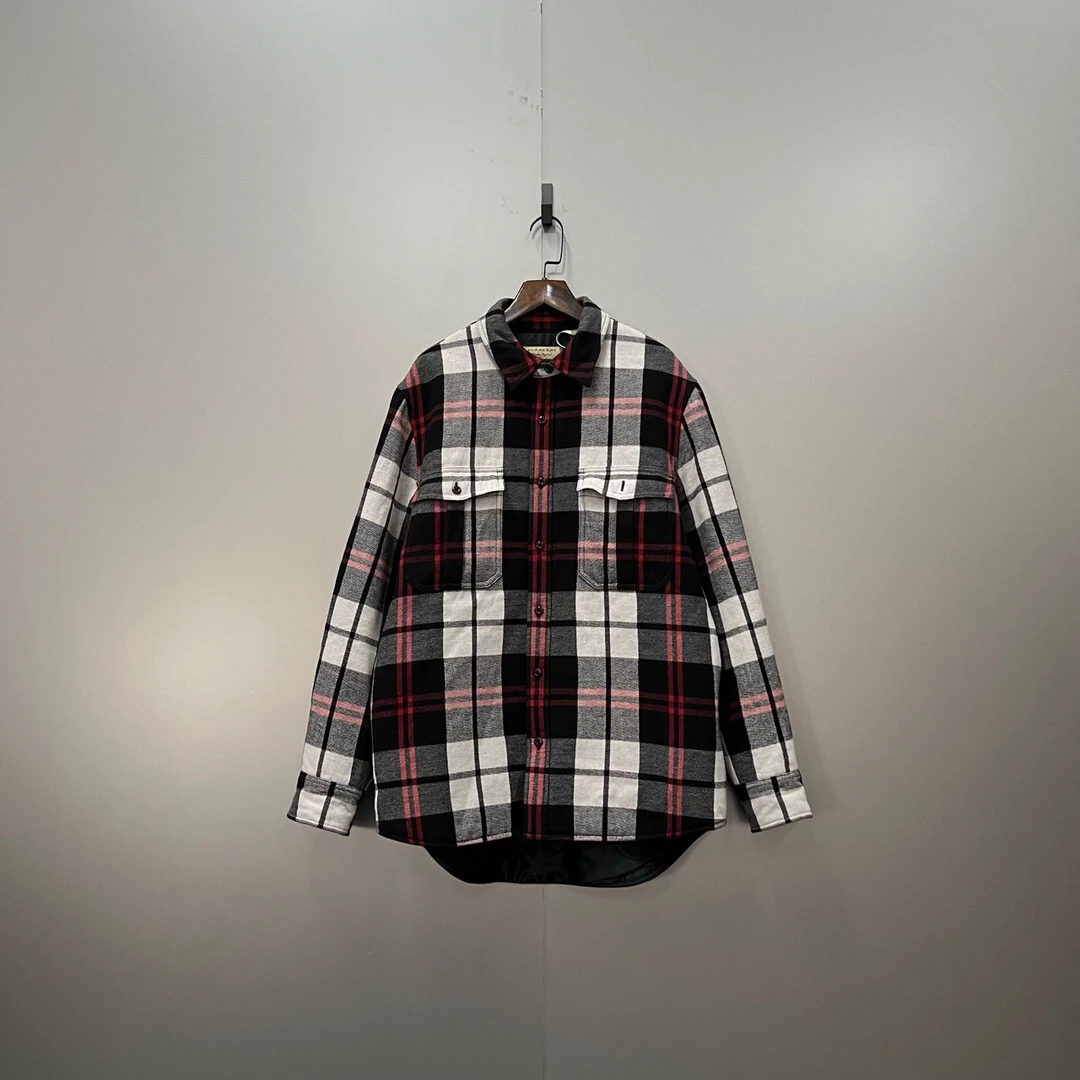 95新 BURBERRY/博柏利 yy 拼色格纹夹克 M码 000441