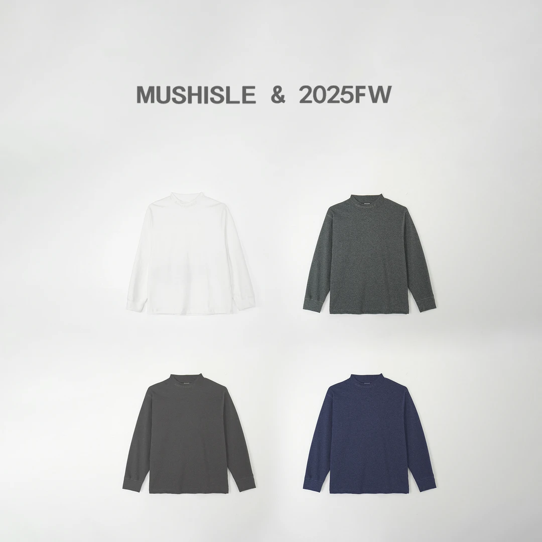 【MUSHISLE】阿又冬季童装儿童男童中大童加厚简约中领打底85071D