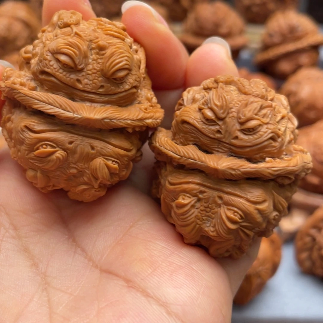 手串/手链核桃亳****磊五毒金蝉蛤蟆头核桃雕刻核桃