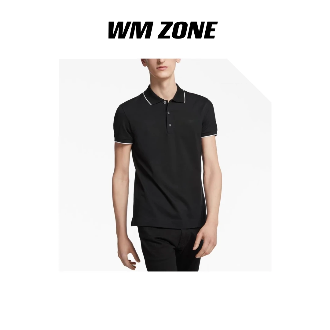 虎儿 4-1981 简约字母刺绣短袖Polo衫