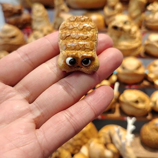 竹竹根雕小金蟾扁金蟾