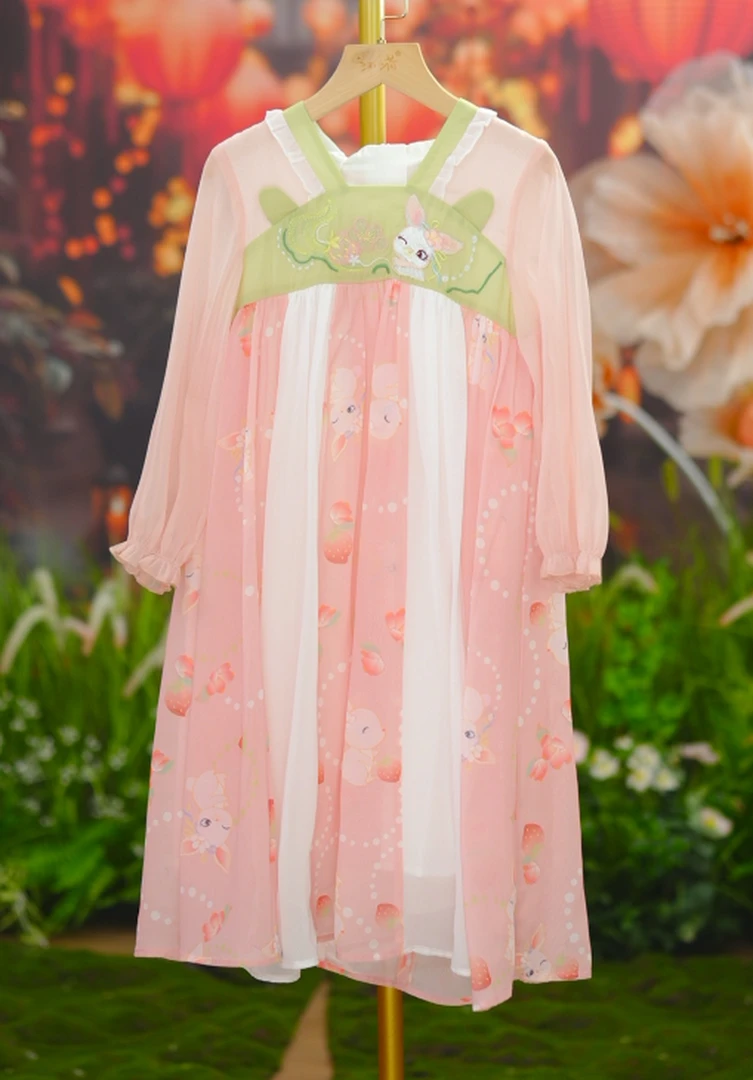 汪小荷品牌清货女童中国风7b裙子（连衣裙） XX23101-A