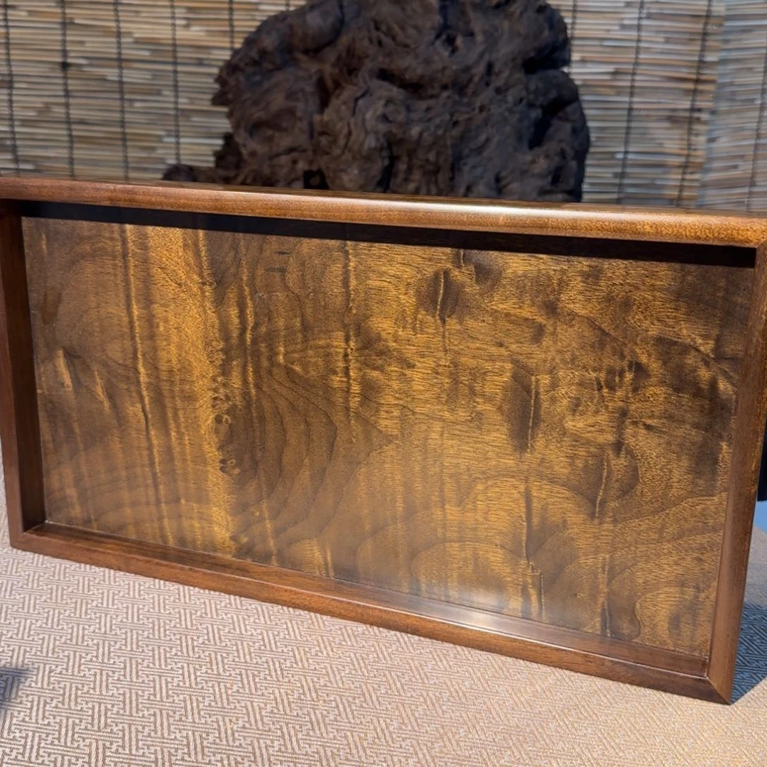 用***2乌木类金丝楠木文盘