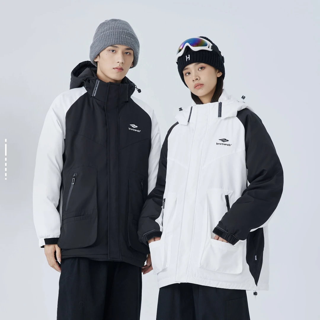 BRNR 撞色可拆卸帽多口袋城市户外旅行嘎嘎服 秋冬款 男女同款