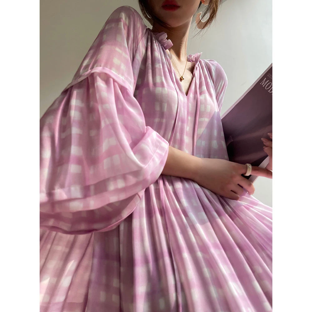 【微暖半夏】法式温柔风宽松显瘦气质绝美海边度假风气质连衣裙