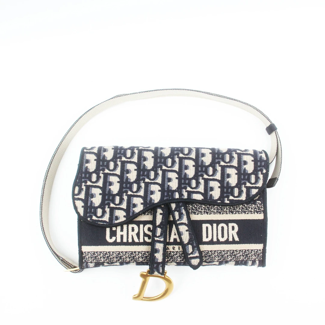 95新 DIOR/迪奥 76833B老花马鞍saddle woc腰包