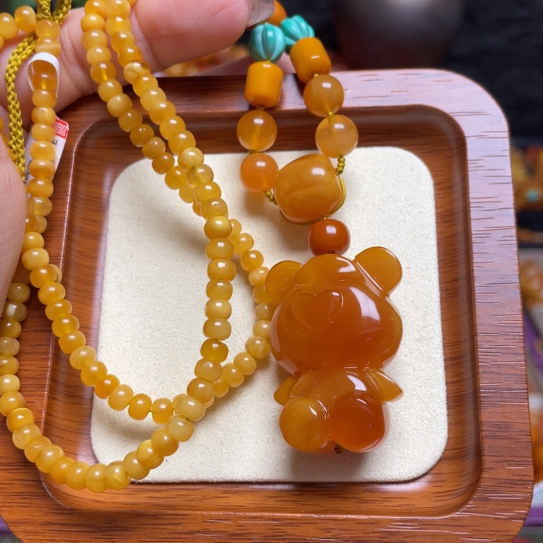 蜜蜡未镶嵌颈饰项链