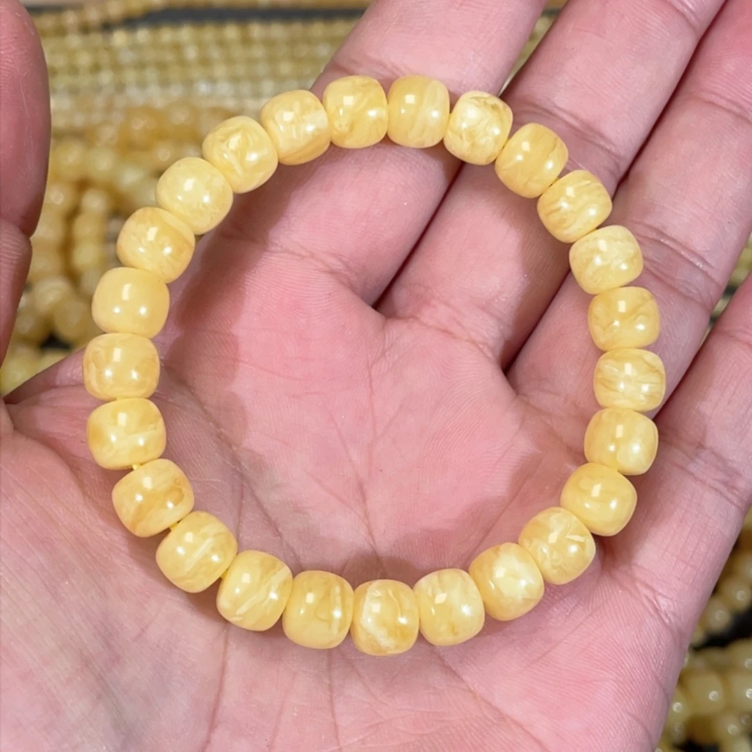 蜜蜡裸石未镶嵌蜜蜡手串8.5mm