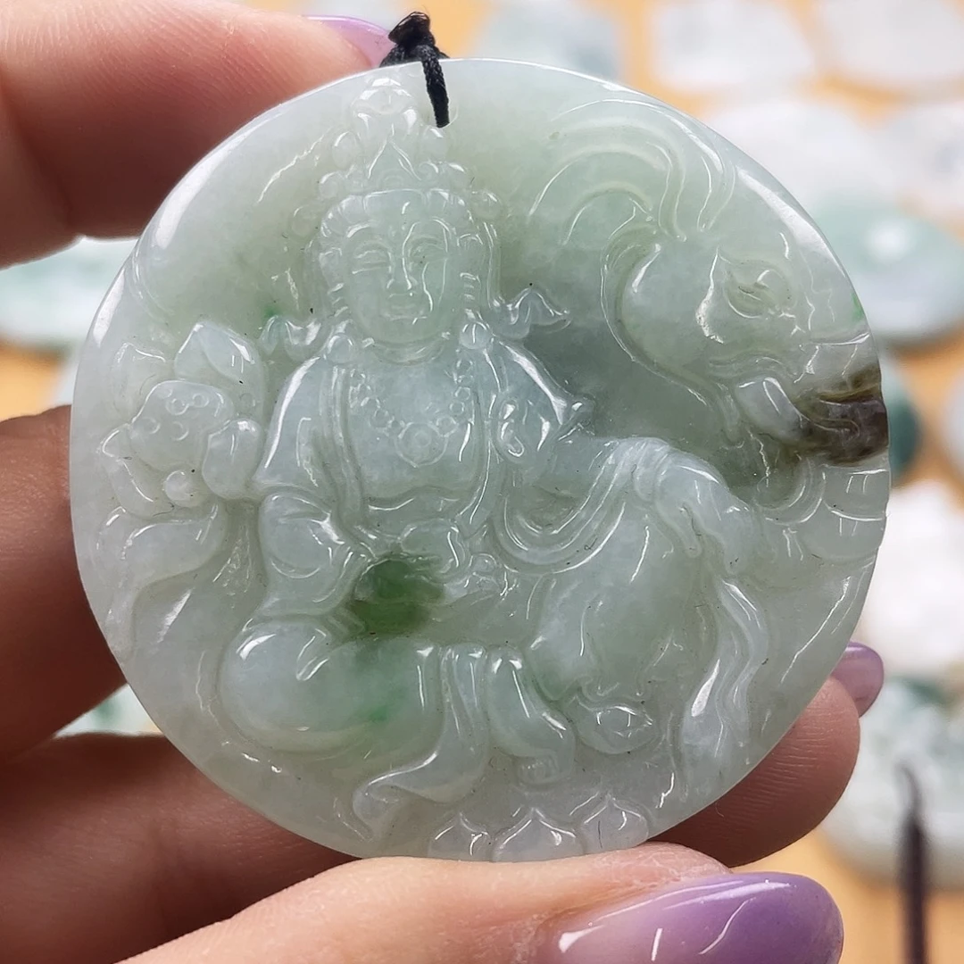 翡翠未镶嵌颈饰普贤