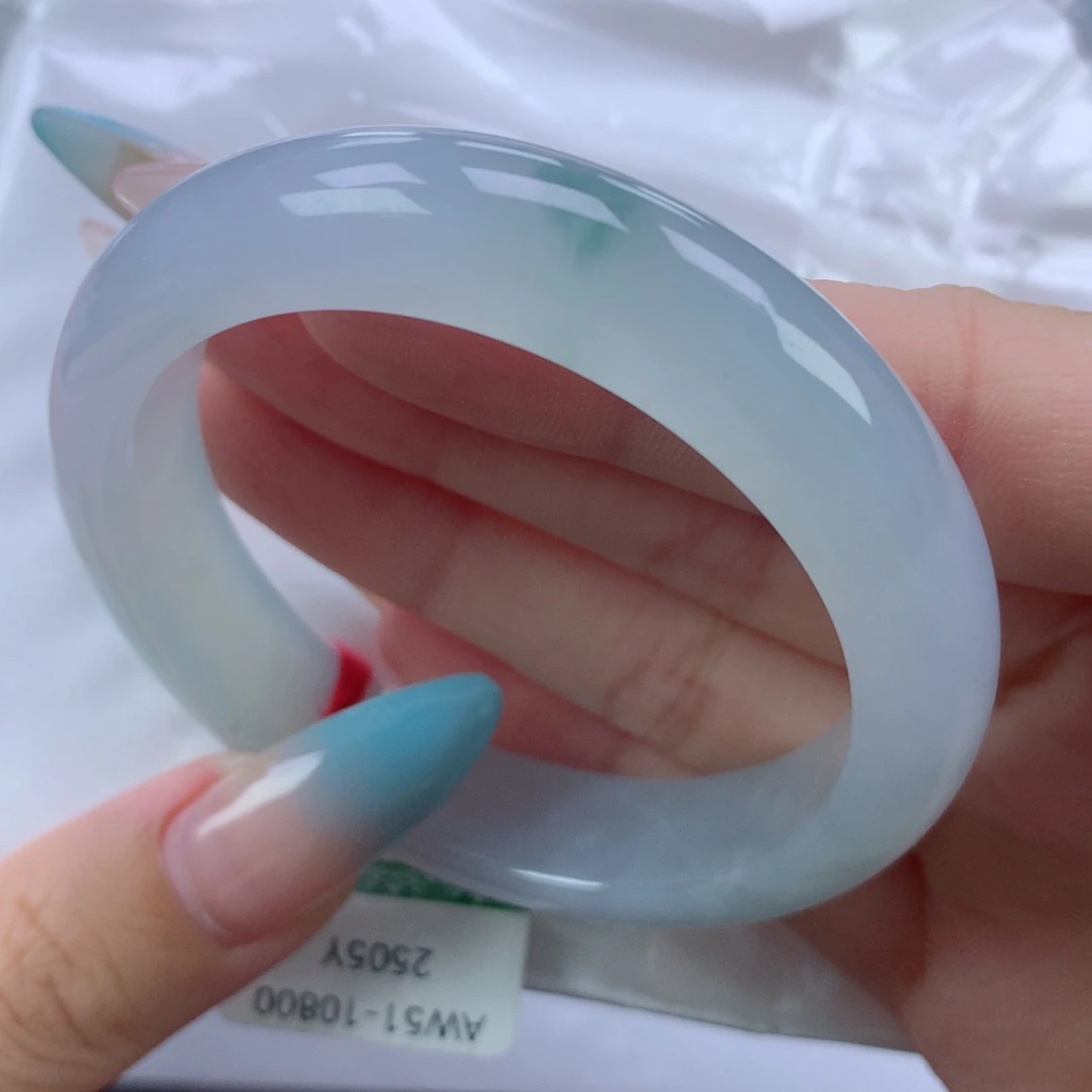 翡翠手镯未镶嵌缅甸天然翡翠A货51.7