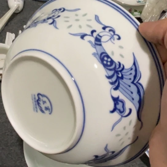 瓷片陶瓷陶瓷青花玲珑