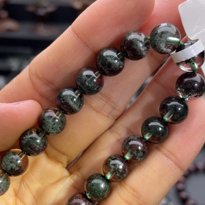 水晶手链未镶嵌绿幽灵聚宝盆8.8