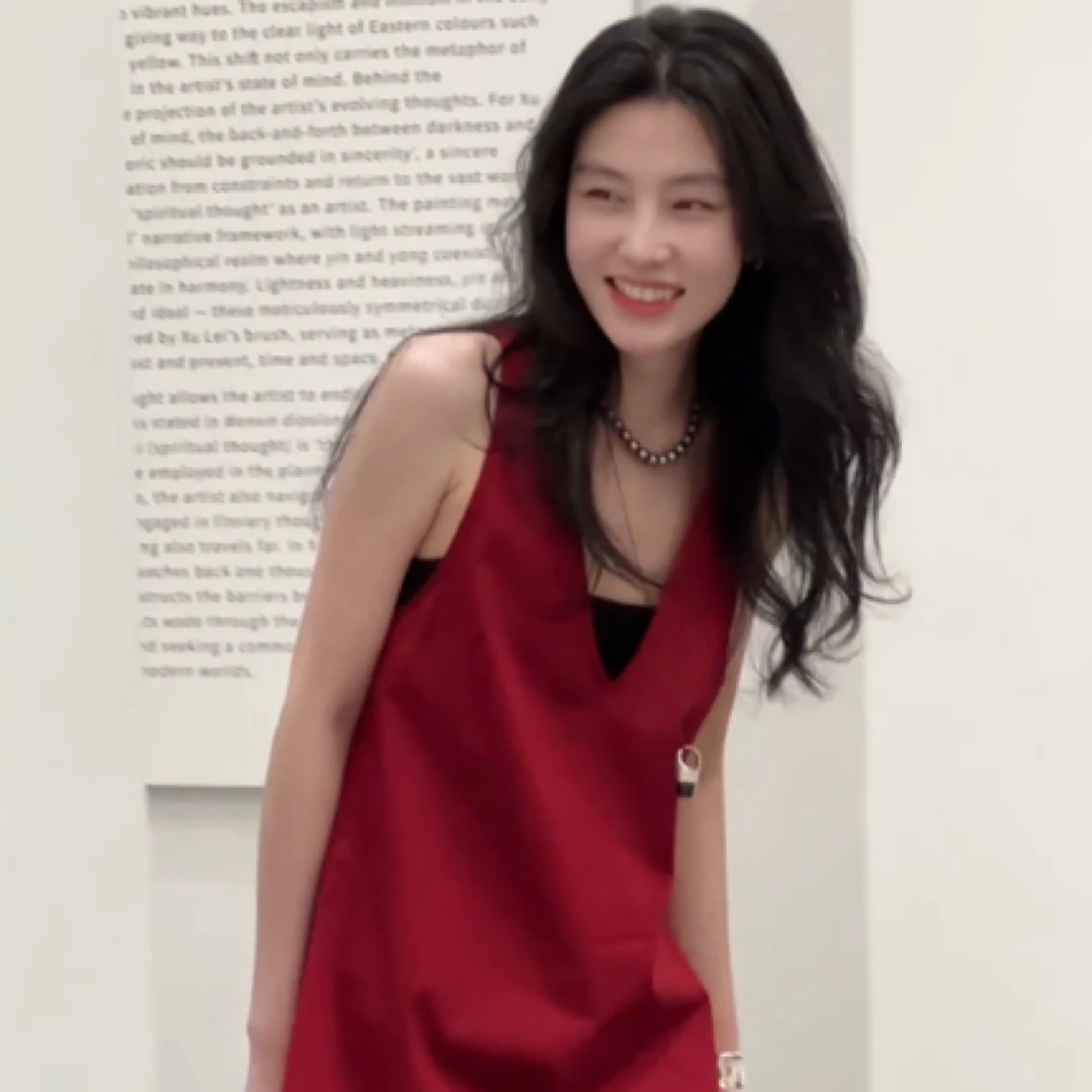 【XILA】秘鲁海岛棉轻奢哑光缎小A廓形背心