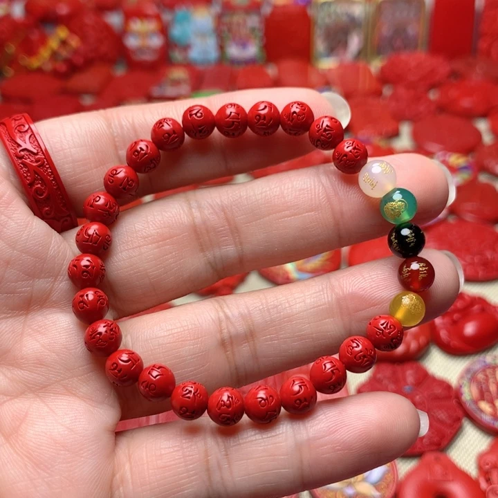 天然辰砂工艺品朱砂手串