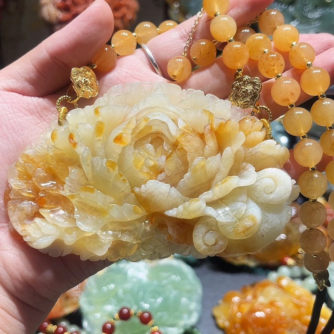 岫玉未镶嵌毛衣链