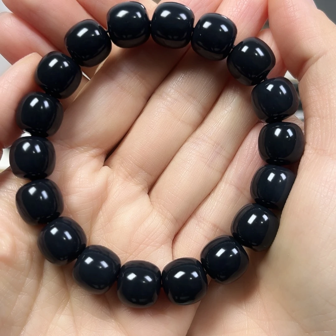 和田玉未镶嵌手串卡12老形珠货头