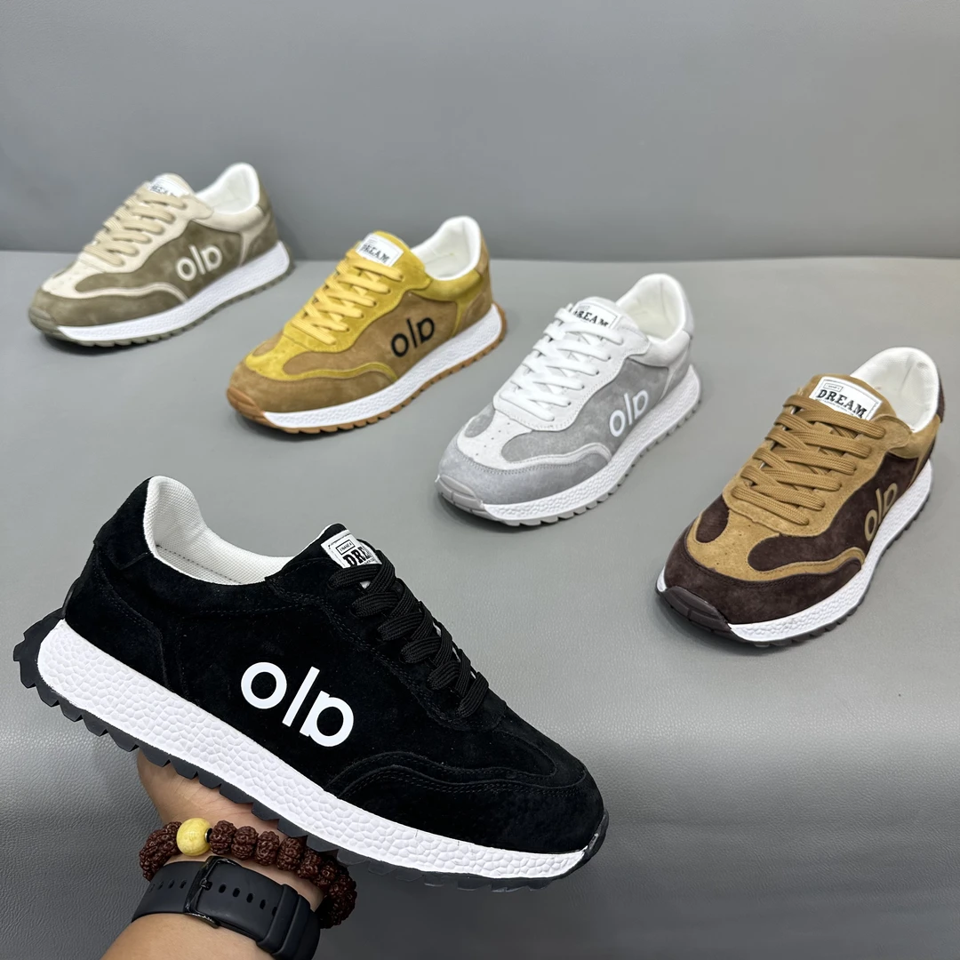 2025新款低帮系带潮流拼接老爹鞋舒适防滑软底休闲鞋潮流百搭男鞋