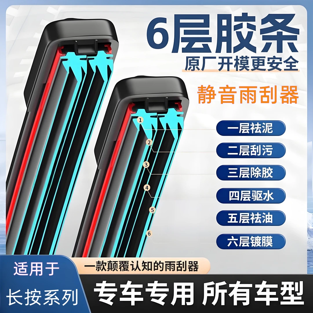 适用长安逸动雨刮器CS75悦翔CS55凌轩cs35欧诺CS95无骨雨刷片UNI