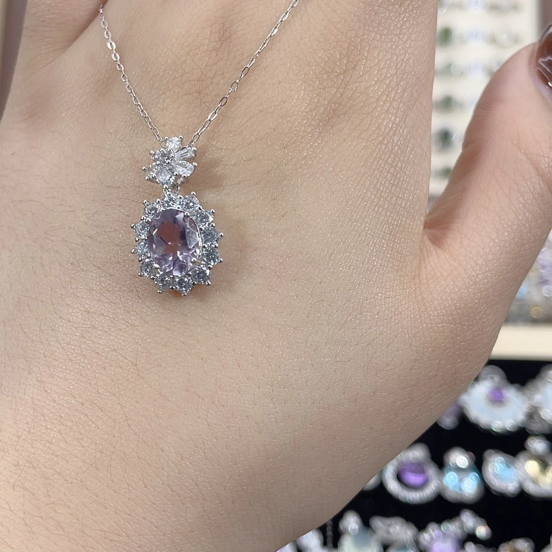 颈饰银S925镶嵌紫晶