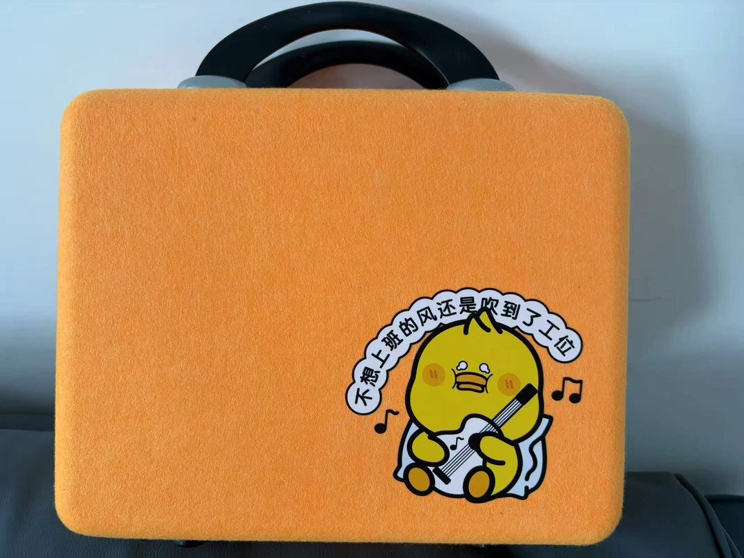 卡通可爱毛毡手提箱萌趣礼品箱收纳箱创意潮流文案出差旅行箱