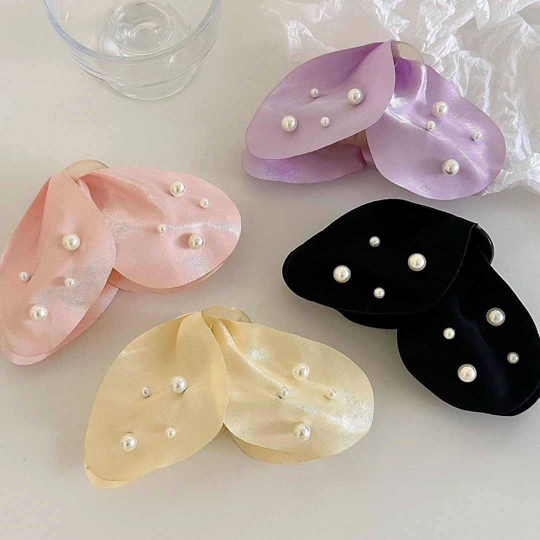 超仙气质蝴蝶闪钻大号抓夹薄纱女生高马尾顶夹发夹高级感精致发饰