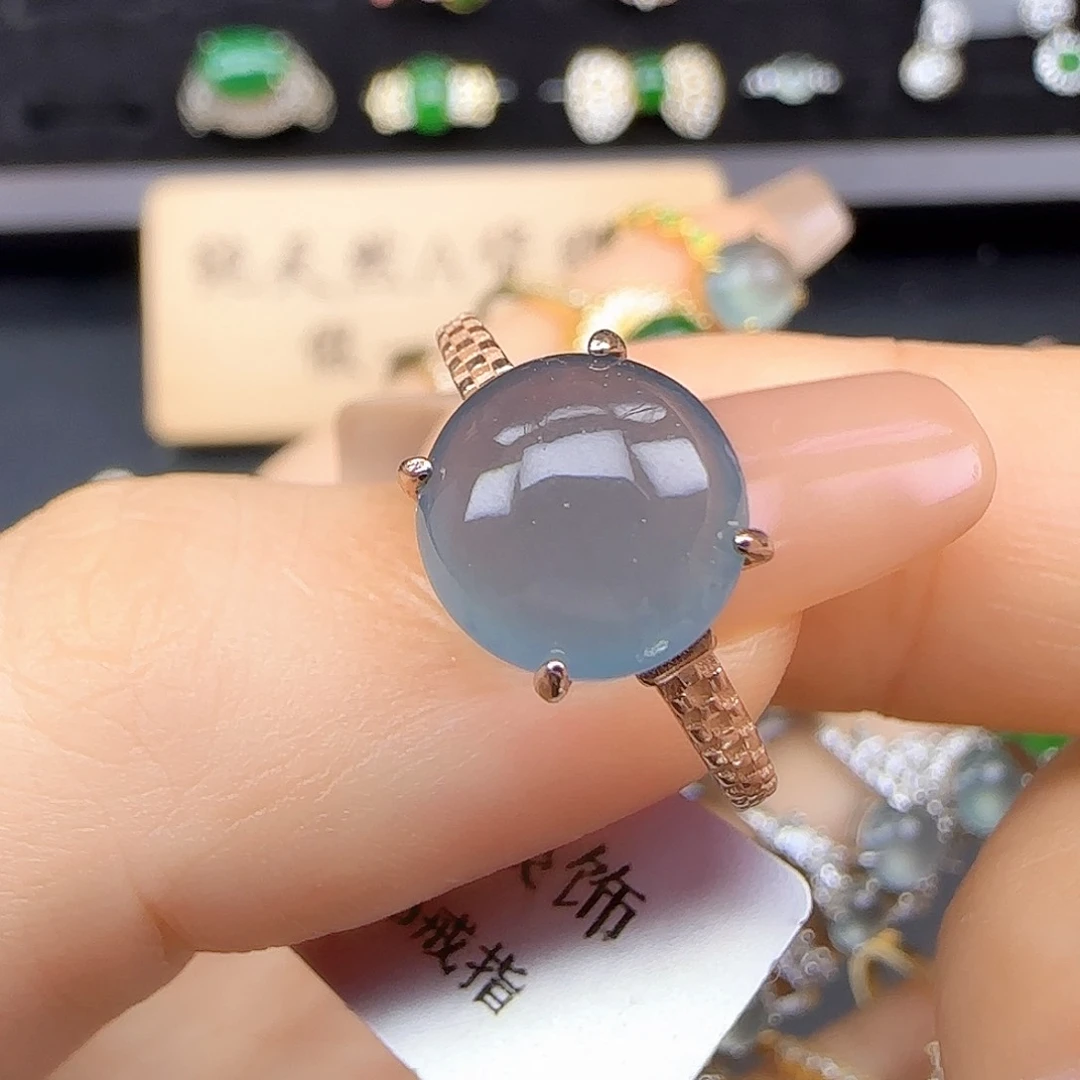 银S925镶嵌戒指翡翠