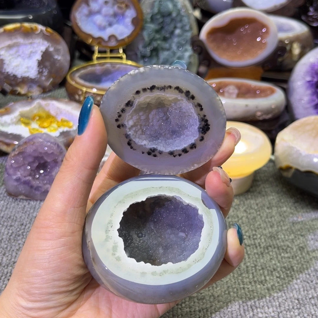 未镶嵌摆件紫晶聚宝盆