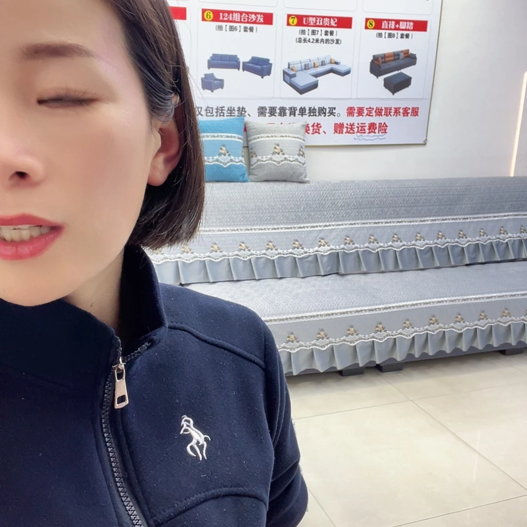 毛绒套好看沙发垫