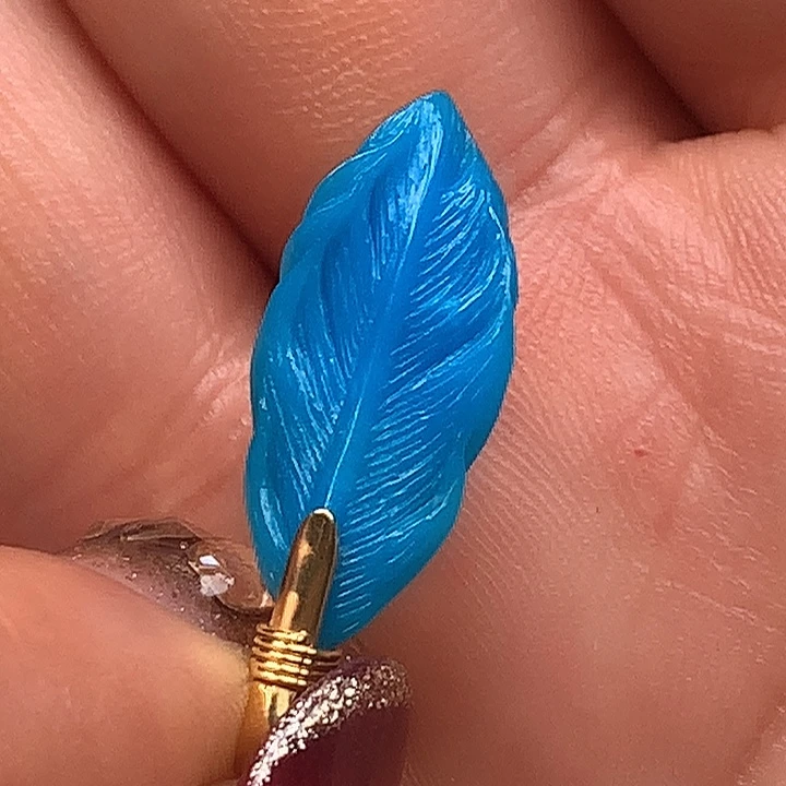 绿松石18K金镶嵌珠宝奇石