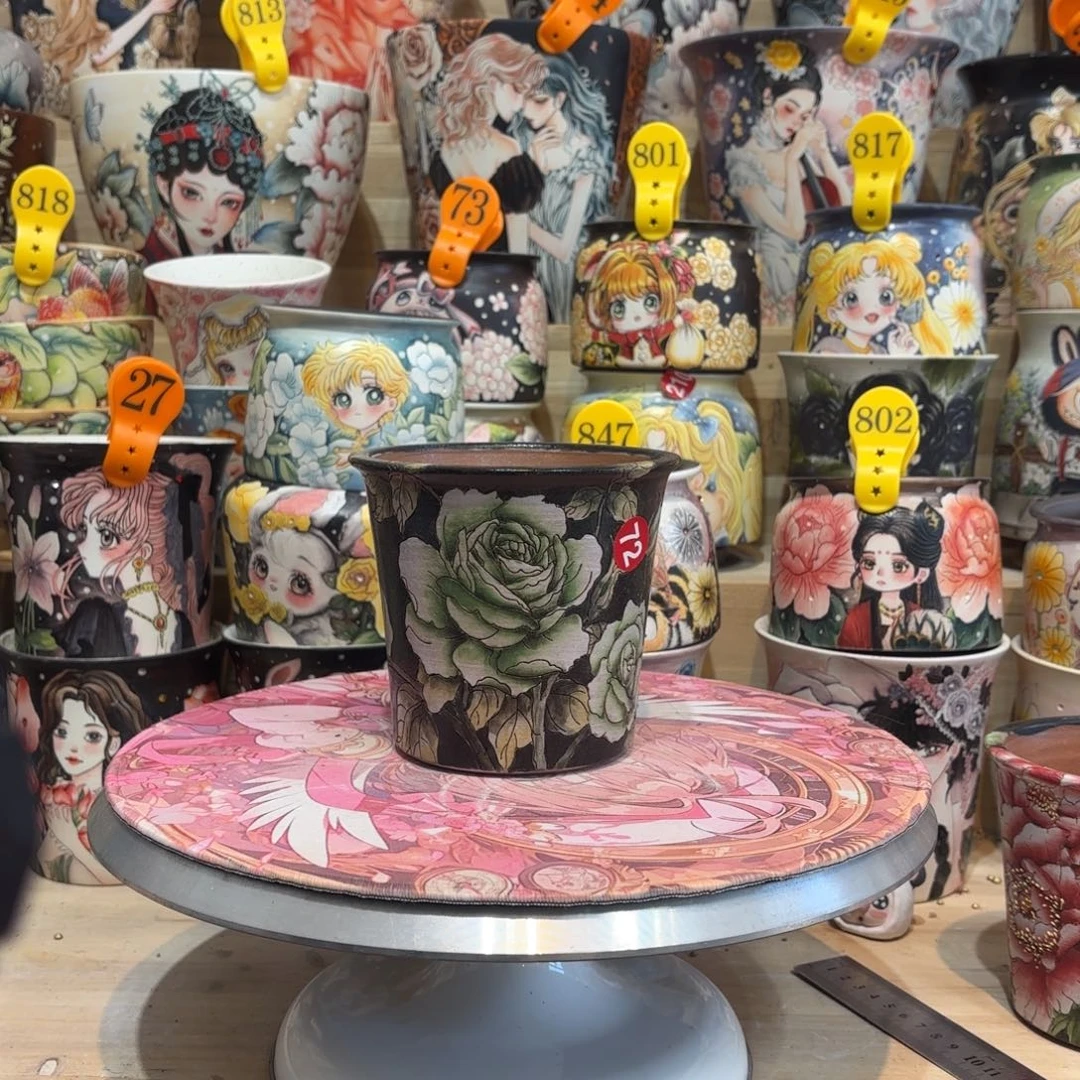 景德镇手绘花盆陶瓷10/11