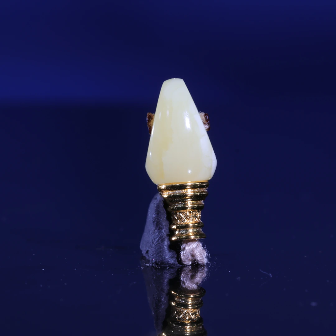 9m蜜蜡三通佛头原矿精工白花蜡浓蜡马蹄三通佛头蜜蜡配饰C214