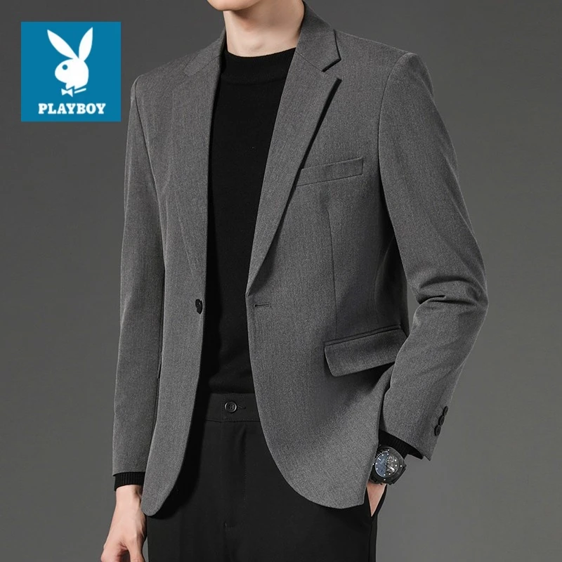 花花公子休闲西装外套男秋季韩版新款高级感宽松商务正装男款西服