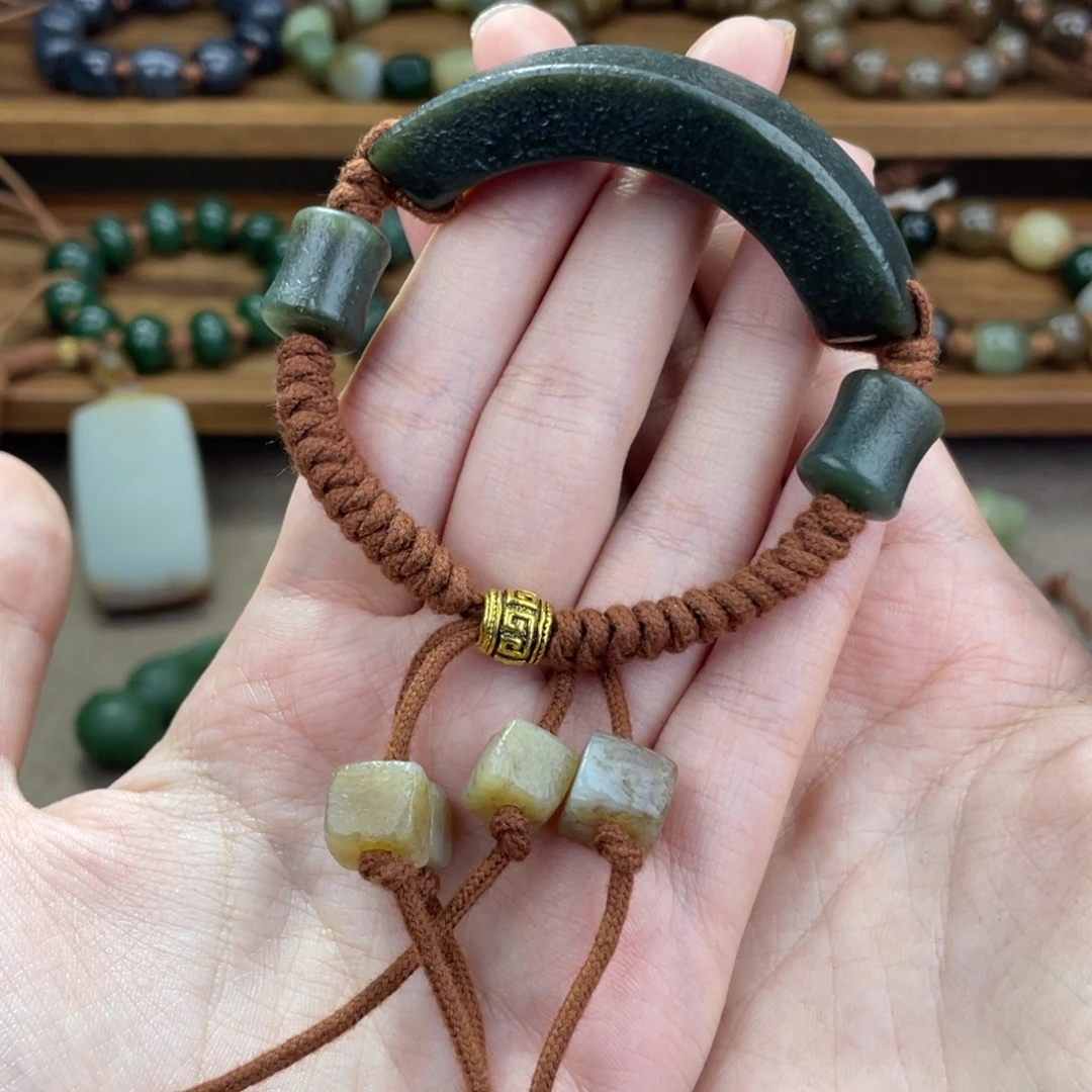 和田玉未镶嵌手链