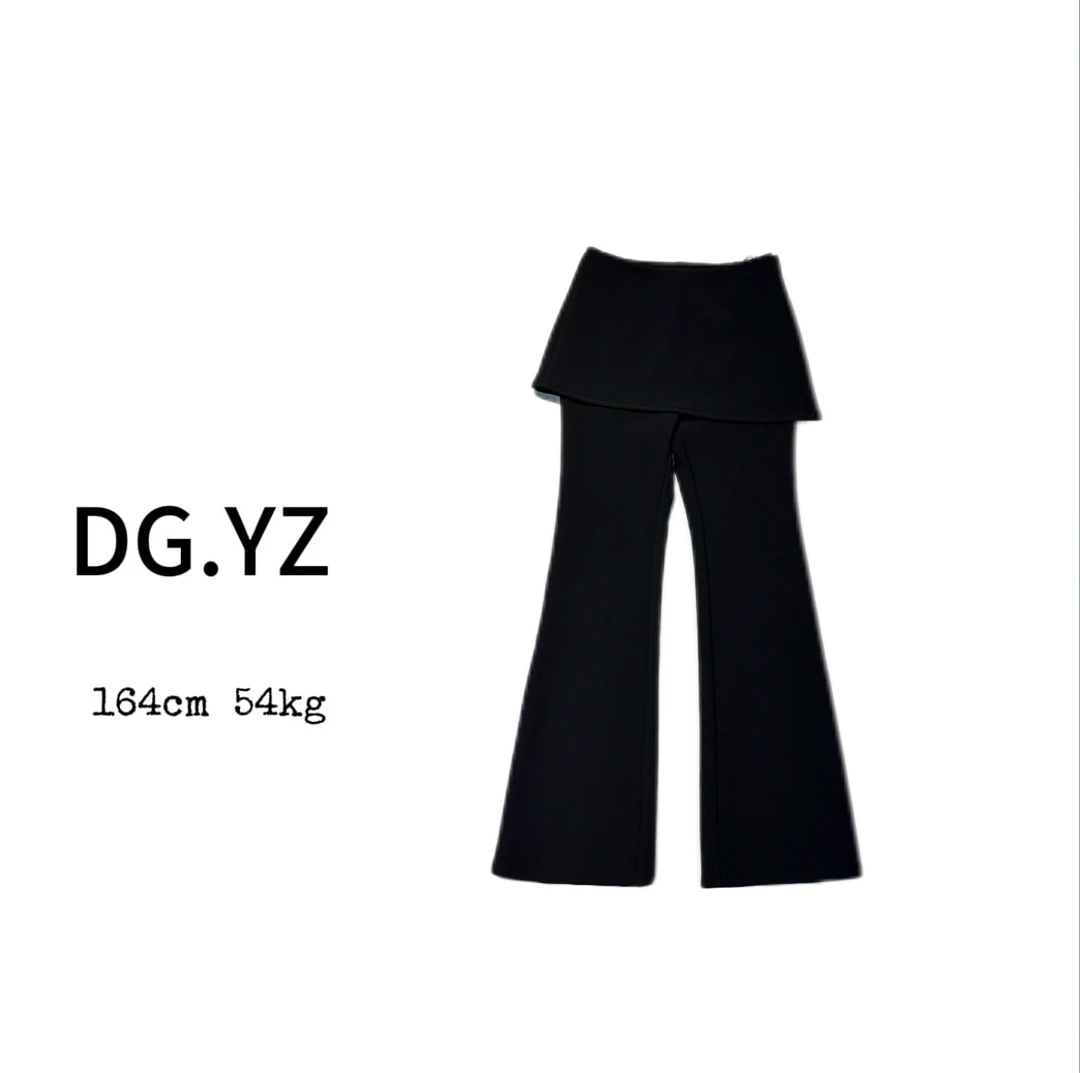 【樱子家】3167F秋冬假两件屁帘显瘦加绒微喇裤6