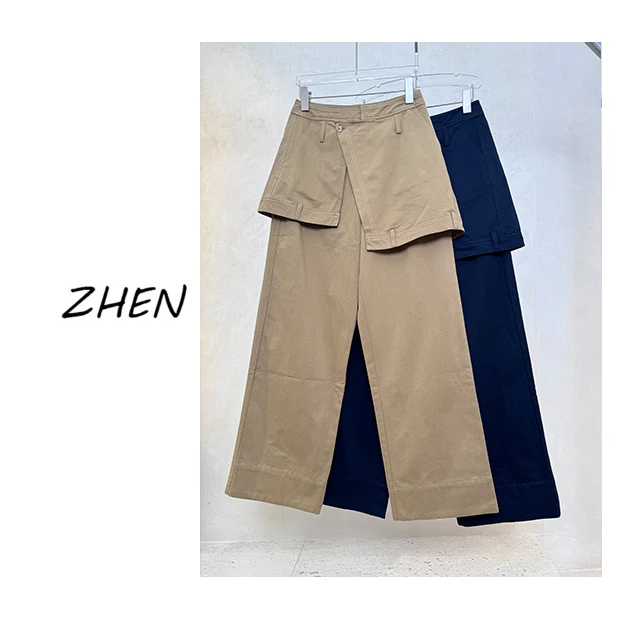 【ZHEN】25Y00324 2025新款裤子显瘦遮肉小众设计款