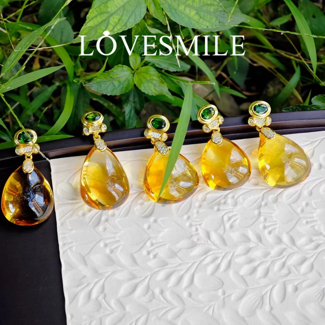 S925银黄晶吊坠贵气高级时尚显白经典多样性发货一件