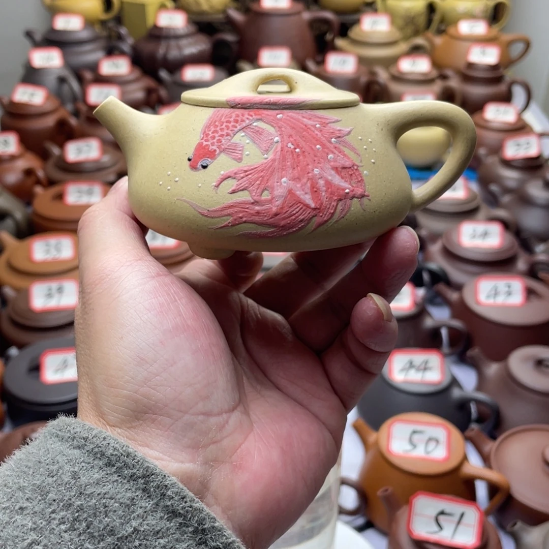 紫砂茶壶宜兴紫砂半手工