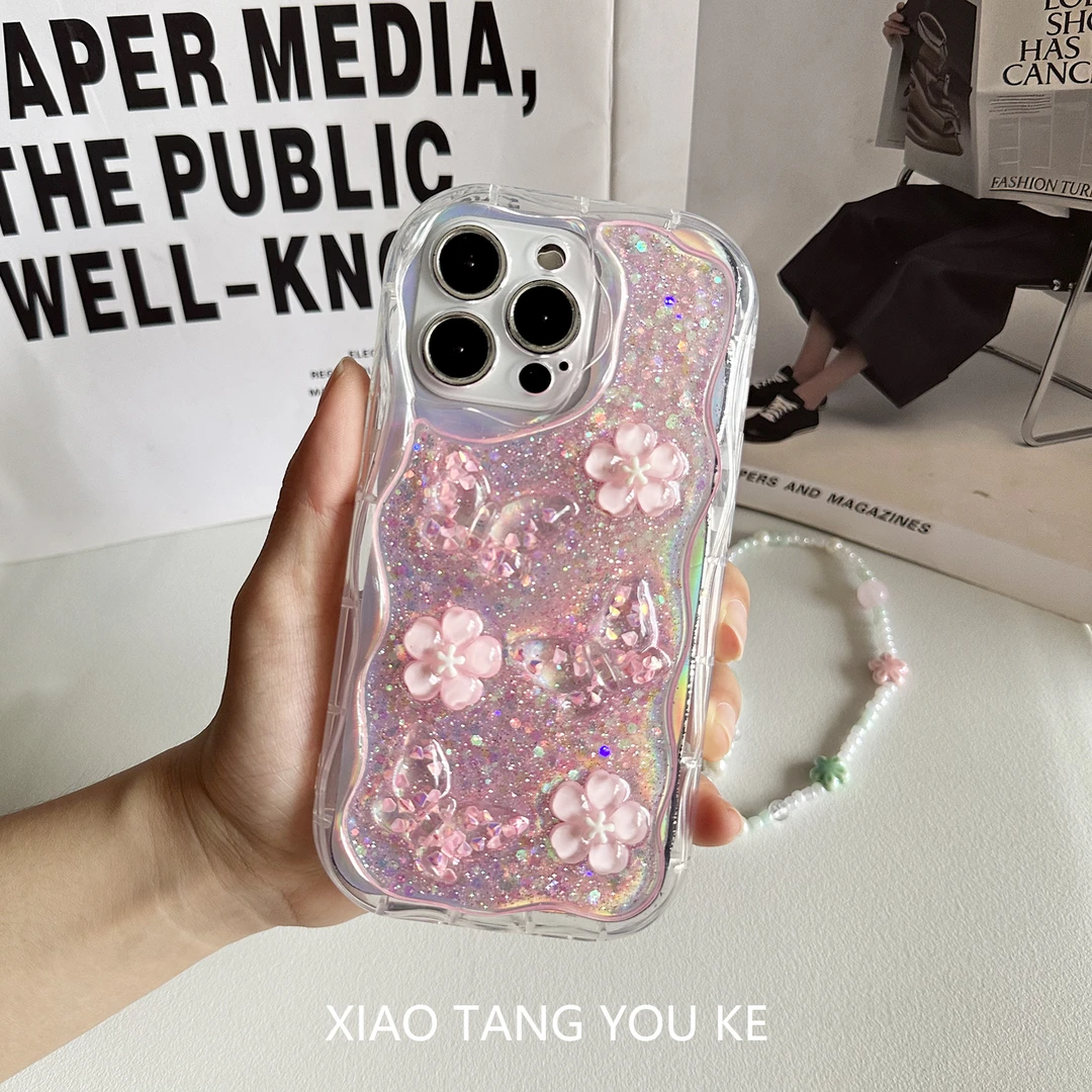 ins简约小清新立体花手机壳适用苹果华为荣耀小米OPPOvivoiPhone