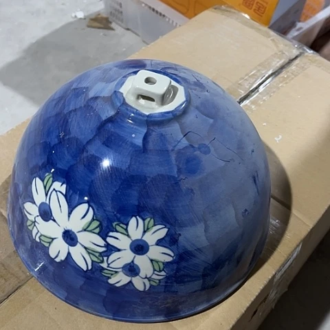 微瑕，口径23厘米塔吉锅蓝色