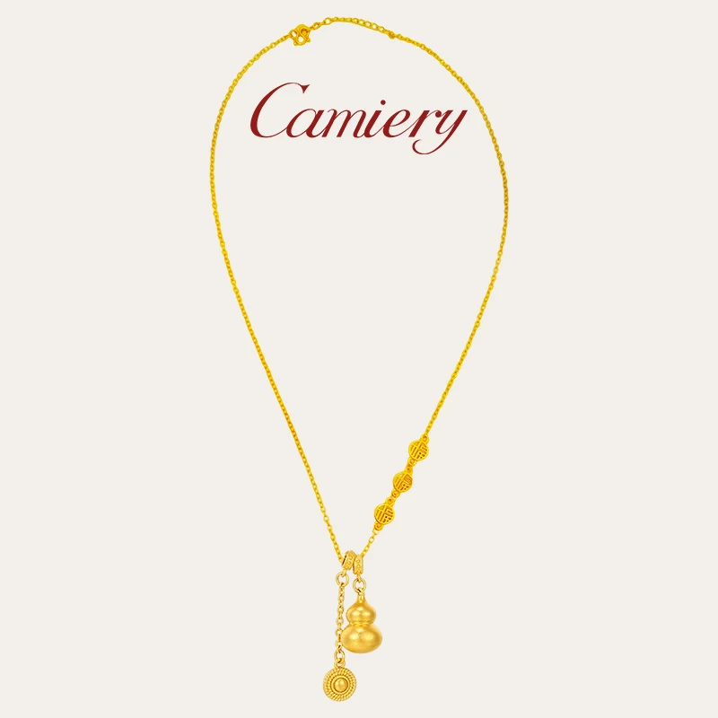 CAMIERY 时尚轻奢福字葫芦项链百搭编号c156