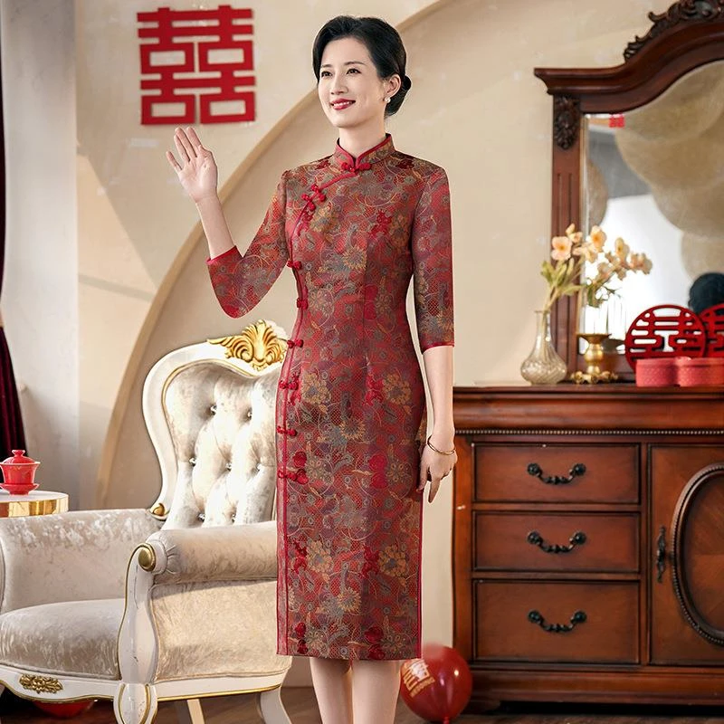 高端新中式婚宴装高贵年轻洋气结婚礼喜服喜妈妈2025新款礼服旗袍